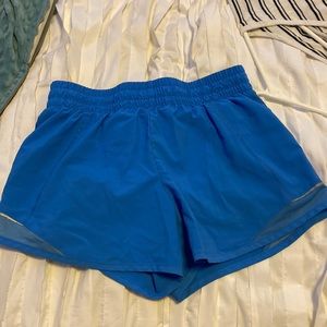 Blue athletic shorts